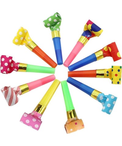 72pcs Party Blowers 2 Kinds of Birthday Blowouts Horns Whistles Musical Paper Noisemakers and Glitter Fringed Metal Blowouts ...