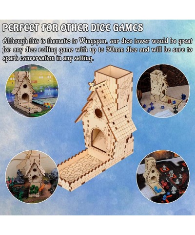 Bird Feeder Dice Tower with Tray Wood Laser Cut Perfect for Wingspan and Other Tabletop Games $34.46 Game Accessories