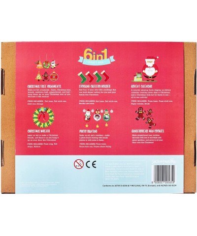 Christmas Themed Craft Kit | 6 Premium Quality Craft Projects in 1 Box | Can Make Tree Ornaments Stocking Wreath Photo Buntin...