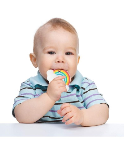 Baby Silicone Teether Sensory Chew Toys BPA Free Soft and Effective Infant Teething Pain Relief Toys Freezer Safe Food Grade ...