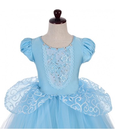 Girls Princess Blue Dress Up Costumes Halloween Fancy Party Ball Gown Dresses with Accessories $46.76 Kids' Costumes