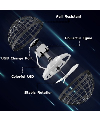 Flying Orb Hover Pro Toy Hand Controlled Floating Ball with RGB Light 360° Spinning Flying Spinner Mini Drone Cosmic Boomeran...