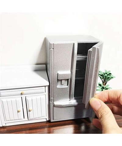 Dollhouse Decoration Accessories 1:12 Dollhouse Miniature Furniture Simulation Fridge Refrigerator Kitchen Prop Decor for Bab...