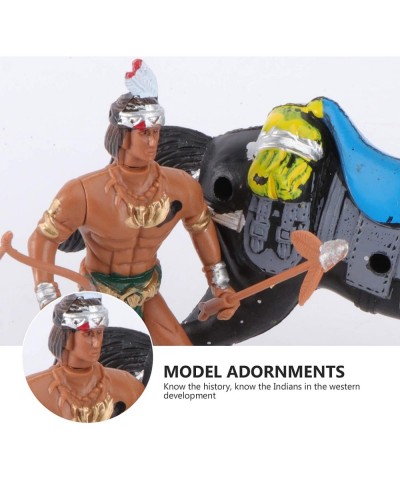 Indians Plastic Figures Playset Native American Figures Model Adornments Wild West Cowboy Miniature Kit Action Figure for Dec...