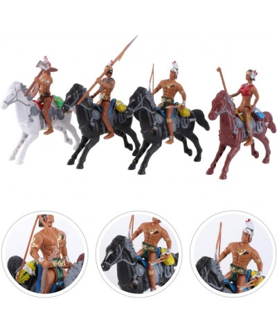 Indians Plastic Figures Playset Native American Figures Model Adornments Wild West Cowboy Miniature Kit Action Figure for Dec...