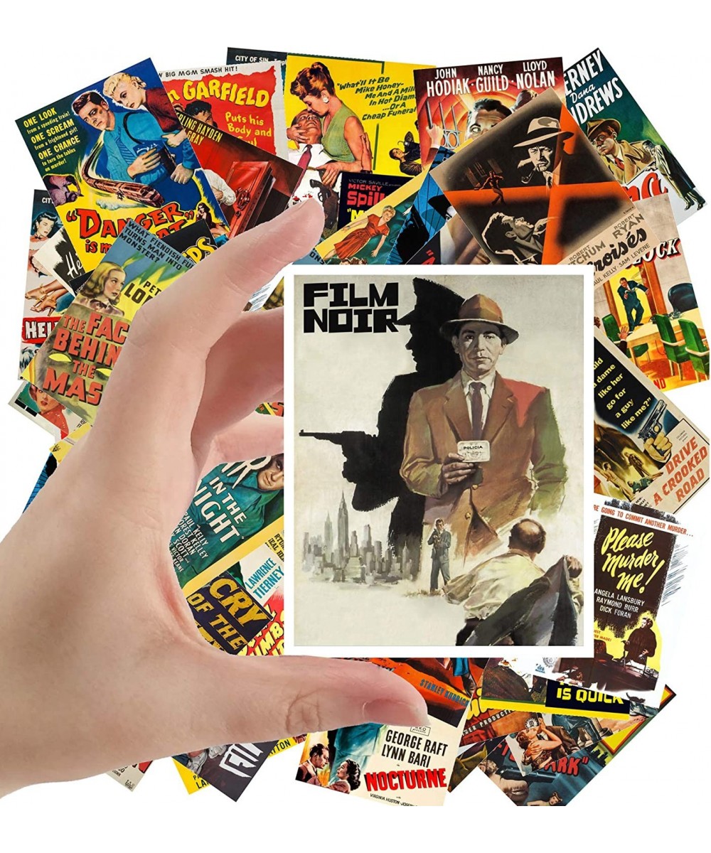 Large Stickers (24 pcs 2.5"x3.5") Film Noir Vintage Movie Poster Hardboiled Detective $17.72 Kids' Drawing & Writing Boards