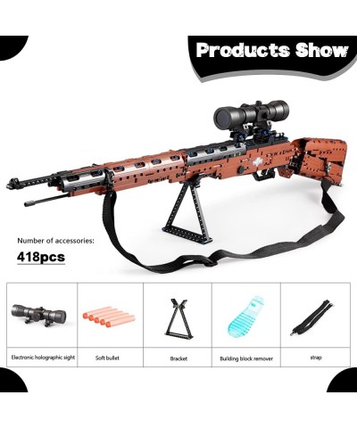 DIY Building Blocks Model Toy Simulation Handheld Shooting Toy Model Kit Building Blocks Gun Blaster Building Bricks Model Se...