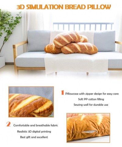 40 in 3D Simulation Bread Shape Pillow Soft Lumbar Baguette Back Cushion Funny Food Plush Stuffed Toy $61.74 Kids' Plush Toy ...