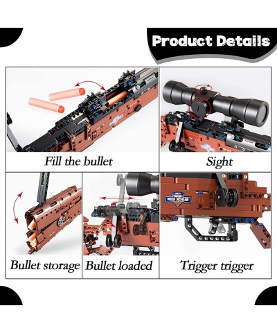 DIY Building Blocks Model Toy Simulation Handheld Shooting Toy Model Kit Building Blocks Gun Blaster Building Bricks Model Se...