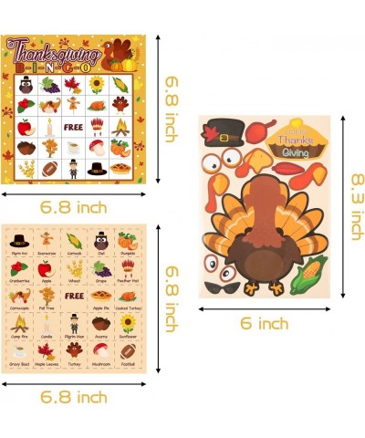 49Pcs Thanksgiving Bingo Card Game Thanksgiving Family Game Falling Leaves Autumn School Classroom Game Family Activities Tha...