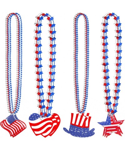 16 Pcs Patriotic Party Favor Necklaces with Pendant for 4th of July Celebration Independence Day Gathering Memorial Day Comme...