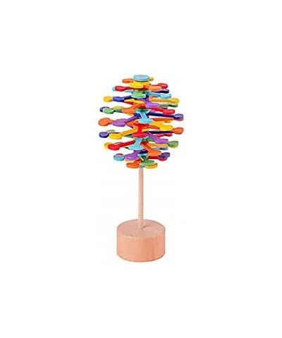 Wooden Spiral Lollipop Stress Relief Toy Spinning Magic Wand Decompression Kit Fibonacci Sequence Toy (Multicolor-Round) $21....