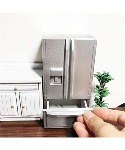 Dollhouse Decoration Accessories 1:12 Dollhouse Miniature Furniture Simulation Fridge Refrigerator Kitchen Prop Decor for Bab...