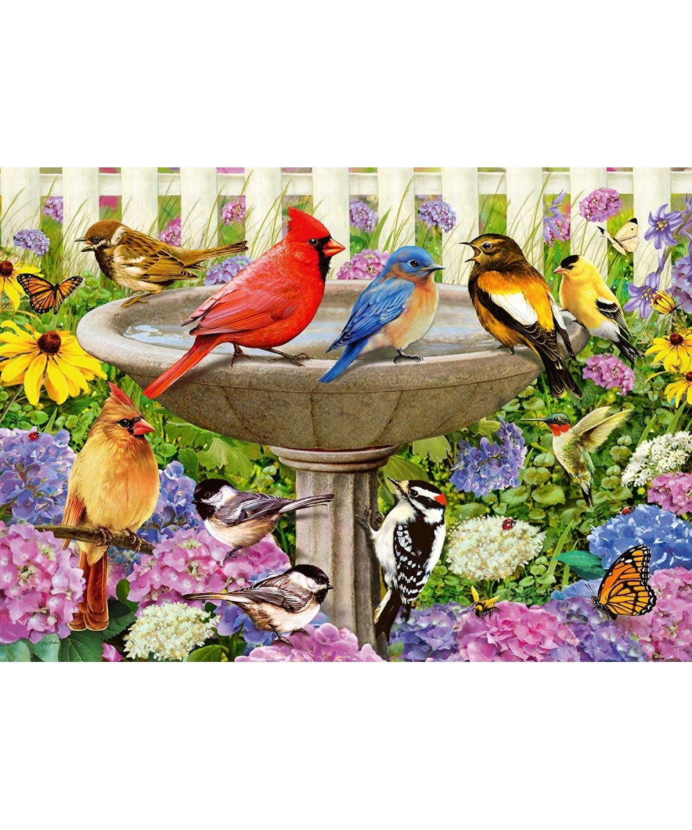 at The Birdbath 500 Piece Large Format Jigsaw Puzzle for Adults - 16793 - Every Piece is Unique Softclick Technology Means Pi...