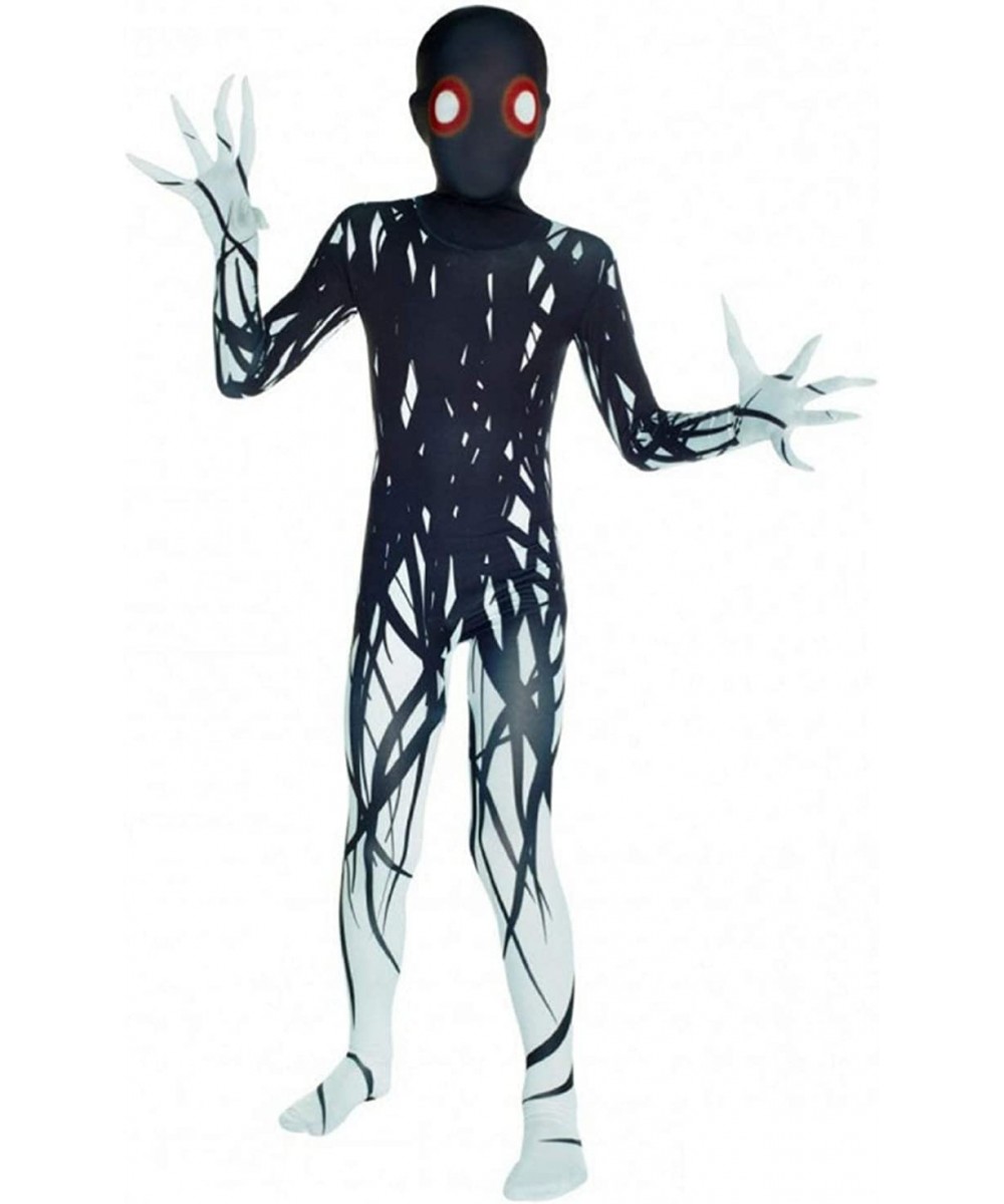 Boys Scary Halloween Costume For Kids Zalgo Slenderman Rake Bodysuit Skinsuit Boys Girls $50.38 Kids' Costumes