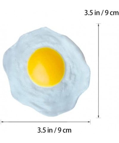 Artificial Fried Egg Toy 4pcs Fake Fried Egg Poached Egg Simulation Poached Egg Novelty Squeeze Toys for Kids Children Eggs S...