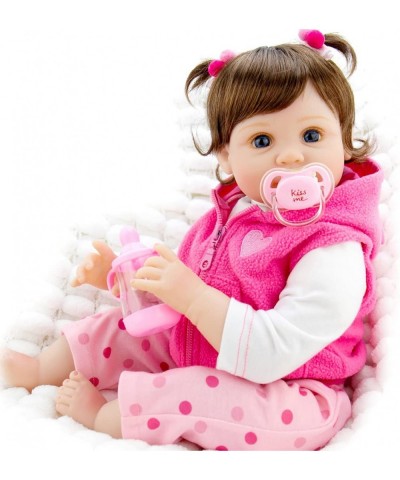 Reborn Baby Doll Accessories Magnet Pacifier Feeding Bottle for 22 inch Lifelike Baby Doll Pink $17.34 Doll Accessories