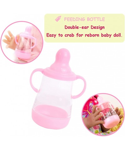 Reborn Baby Doll Accessories Magnet Pacifier Feeding Bottle for 22 inch Lifelike Baby Doll Pink $17.34 Doll Accessories