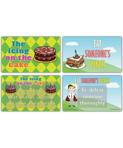 Food Idioms Flashcards for Kids (30 Cards x 4 Set) – Unique Educational Cards Gift Set – Great Stocking Stuffers Gift for Boy...