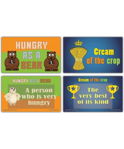 Food Idioms Flashcards for Kids (30 Cards x 4 Set) – Unique Educational Cards Gift Set – Great Stocking Stuffers Gift for Boy...