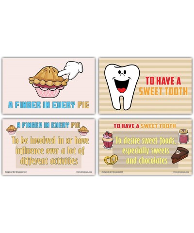 Food Idioms Flashcards for Kids (30 Cards x 4 Set) – Unique Educational Cards Gift Set – Great Stocking Stuffers Gift for Boy...