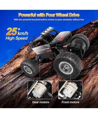 RC Cars 1:14 Scale All Terrain Remote Control Car 4WD 2.4GHz Off Road Monster Vehicle RC Truck Crawler with Dual Motors 2 Rec...