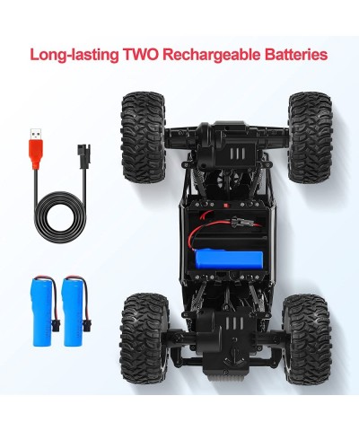 RC Cars 1:14 Scale All Terrain Remote Control Car 4WD 2.4GHz Off Road Monster Vehicle RC Truck Crawler with Dual Motors 2 Rec...