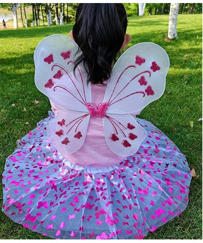 Girls White Fairy Wings Wand for Birthday Party Set Costume $25.33 Kids' Costumes