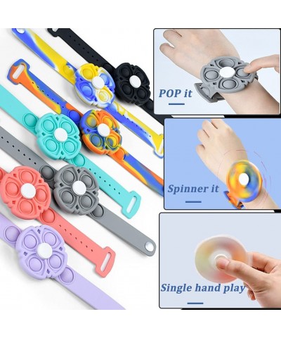 Higorenas Fidget Bracelet Simple Dimple Fidget Spinner Push Pop Bubble Pop It Fidget Toy Fidget Poppers Autism Sensory Toys W...