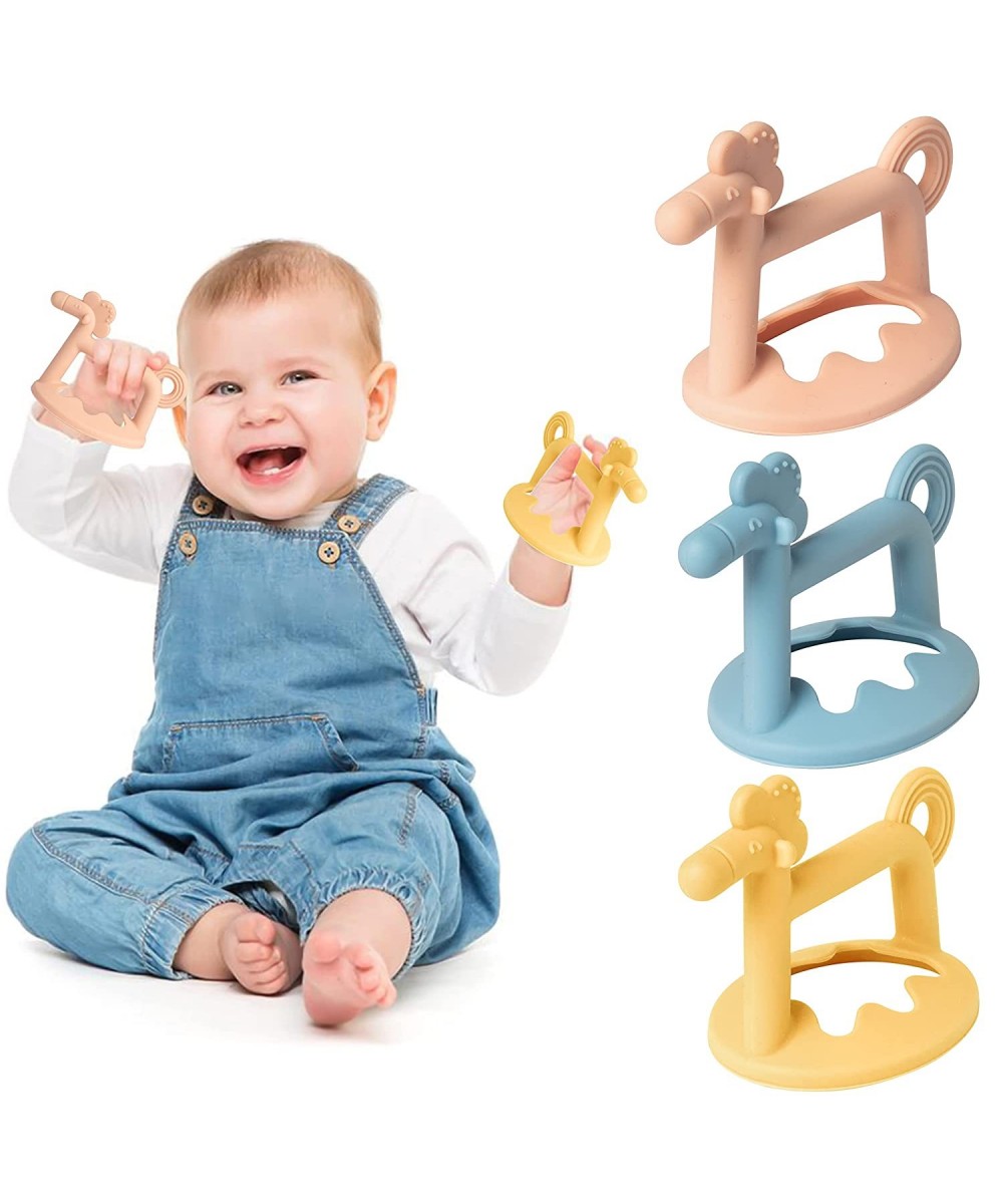 3Pcs Baby Wrist Teether Toys Anti-Dropping Silicone Teething Toy Soothing Bracelet Teether for Soothie Infants Toddlers Hand ...