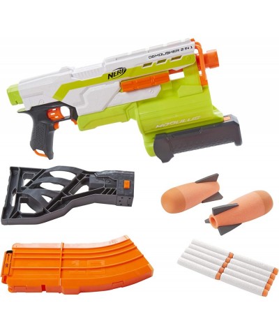 Modulus Demolisher 2-in-1 Motorized Blaster Fires Darts and Rockets Includes 10 Elite Darts Banana Clip 2 Rockets Stock (Amaz...