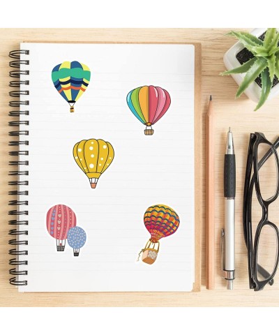 Hot Air Balloon Stickers for Water Bottles 50 Pcs/Pack Waterproof Colorful Vinyl Aesthetic Stickers Decals for Laptop Skatebo...