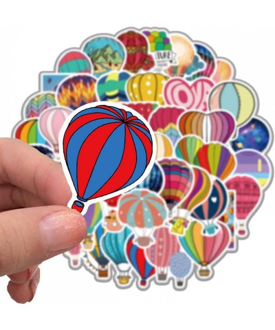 Hot Air Balloon Stickers for Water Bottles 50 Pcs/Pack Waterproof Colorful Vinyl Aesthetic Stickers Decals for Laptop Skatebo...