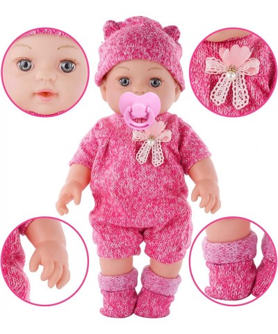 12 Inch Baby Doll with Clothes and Accessories Reborn Alive Baby Doll Feeding and Caring Set with Baby Bottles Diaper Nipple ...