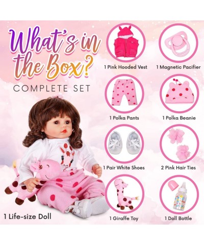 Reborn Baby Dolls - 18-Inch Realistic Baby Doll with Complete Baby Doll Accessories - Lifelike Soft Silicone Newborn Girl Dol...