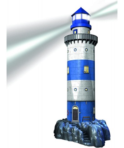 Lighthouse - Night Edition - 216 Piece 3D Jigsaw Puzzle for Kids and Adults - Easy Click Technology Means Pieces Fit Together...