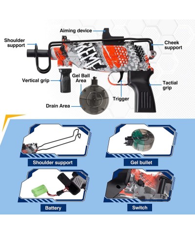 Gel Ball Blaster Eco-Friendly Splatter Ball Blaster with 30 000 Water Beads for Outdoor Activities Shooting Game Gift for Adu...