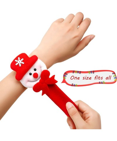 20 Pieces Christmas Slap Bracelets Christmas Snap Bracelet Party Favors Xmas Slap Bands Include Santa Claus Snowman Reindeer ...