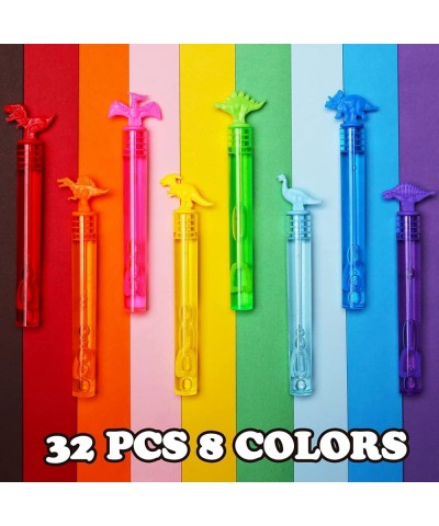 32 Piece Mini Dinosaur Bubble Wand (8 Style) Dino Theme Party Favors Neon?Toy For Kids Child Pinata Suffer Goodie Bags Filler...