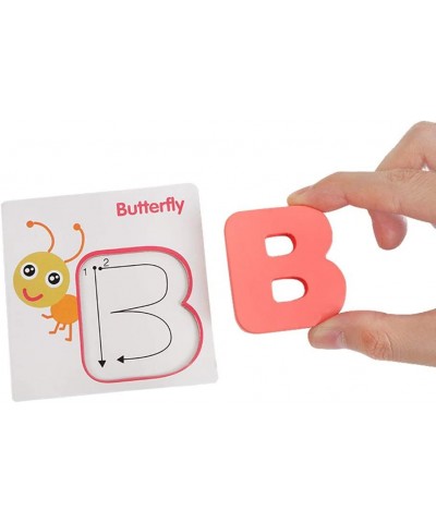 26Pcs Wooden Letters Card Numbers Alphabets ABC Flash Cards Set Montessori Educational Toy Animal Color Cognition Matching Pu...