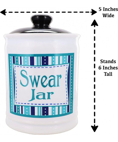 Swear Jar Ceramic Cussing Jar Swearing Coin Bank Cuss Piggy Bank for Swear Words $47.44 Kids' Money Banks