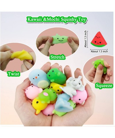 130Pcs Mochi Squishy Toys Mini Kawaii Squishies Stress Relief Fidget Toys Bulk for Kids Party Favors Birthday Gifts Easter Eg...