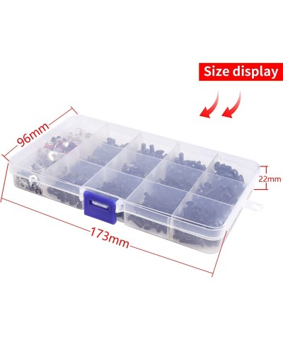 523PCS RC Screws Kit Repair Tool M3 M4 Hex Screws RC Repair Tool Kit with Magnetic Screw Tray Hardware Fastener Set for 1:8 1...