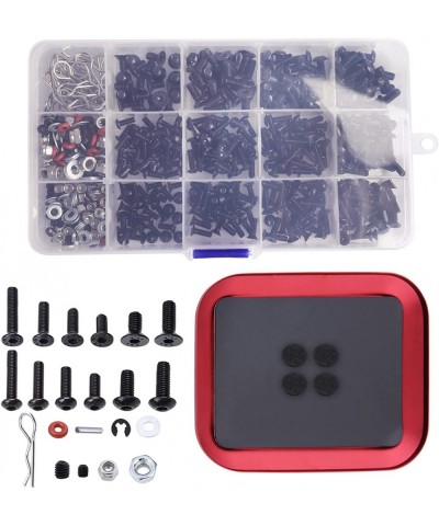 523PCS RC Screws Kit Repair Tool M3 M4 Hex Screws RC Repair Tool Kit with Magnetic Screw Tray Hardware Fastener Set for 1:8 1...