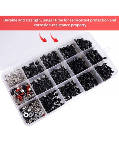 523PCS RC Screws Kit Repair Tool M3 M4 Hex Screws RC Repair Tool Kit with Magnetic Screw Tray Hardware Fastener Set for 1:8 1...