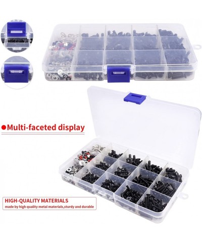 523PCS RC Screws Kit Repair Tool M3 M4 Hex Screws RC Repair Tool Kit with Magnetic Screw Tray Hardware Fastener Set for 1:8 1...