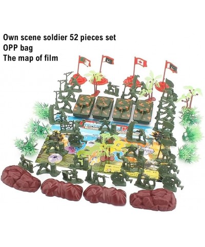 52 Piece Plastic Army Men for Boys Cool Mini Army Action Figures Military Set Military Toy Soldiers Figures with Tanks Planes...