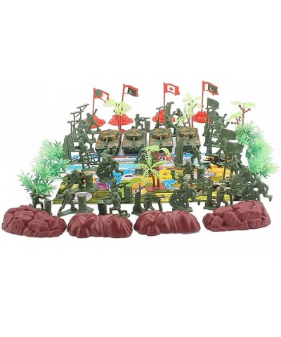 52 Piece Plastic Army Men for Boys Cool Mini Army Action Figures Military Set Military Toy Soldiers Figures with Tanks Planes...