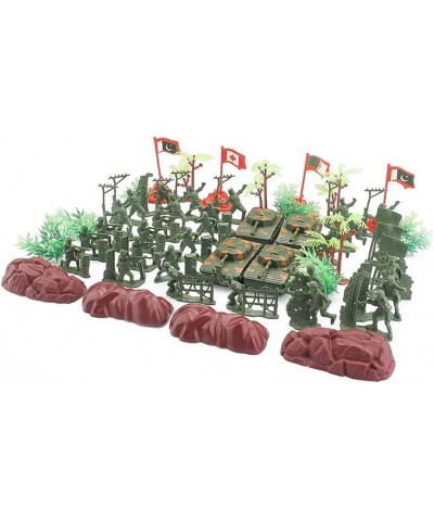 52 Piece Plastic Army Men for Boys Cool Mini Army Action Figures Military Set Military Toy Soldiers Figures with Tanks Planes...