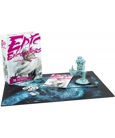 Epic Encounters: Caverns of the Frost Giant - RPG Fantasy Roleplaying Tabletop Game with Giant Boss Miniature Double-Sided Ga...